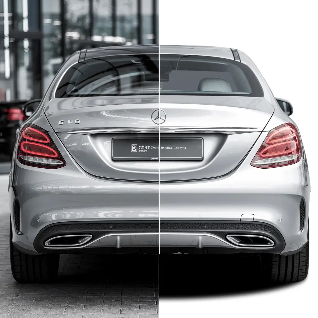 Professional car photo retouching boost up sell